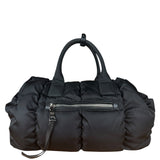 Prada Black Quilt Bomber Duffle Bag