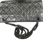 Chanel Metallic Silver Quilted Leather 2.55 Reissue Double Flap Bag 2008