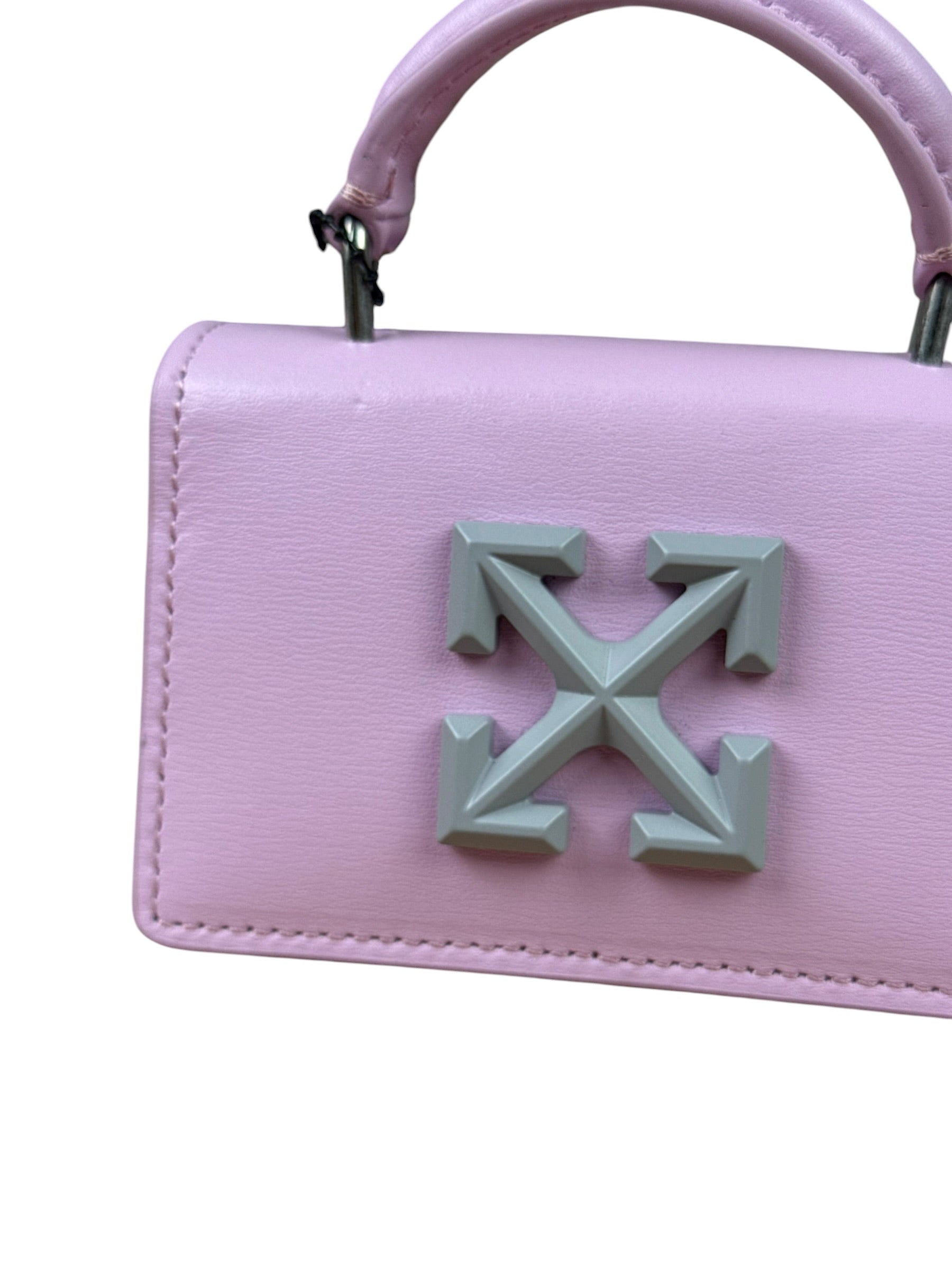Off-White Purple Leather Micro Jitney 0.5 Two-Way Bag