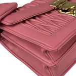 Miu Miu Pink Confidential Nappa Matelassè Leather Shoulder Bag
