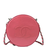 Chanel Pink Patent Leather Round as Earth Two-Way Bag 2018