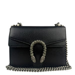 Gucci Black Pebbled Leather Dionysus Small Chain Shoulder Bag