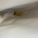 Chanel White Quilted Caviar Wooden M Flap 1999