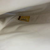 Chanel White Quilted Caviar Wooden M Flap 1999