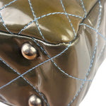 Chanel Green Quilted Patent Leather Reissue XL Tote 2011