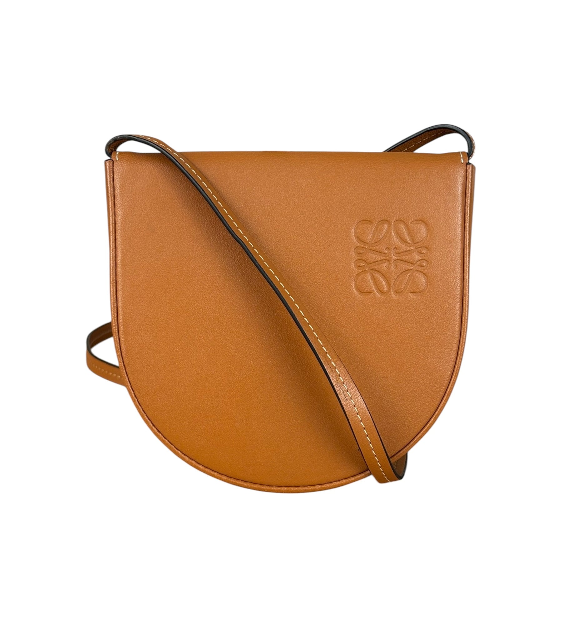Loewe Camel Leather Heel Crossbody