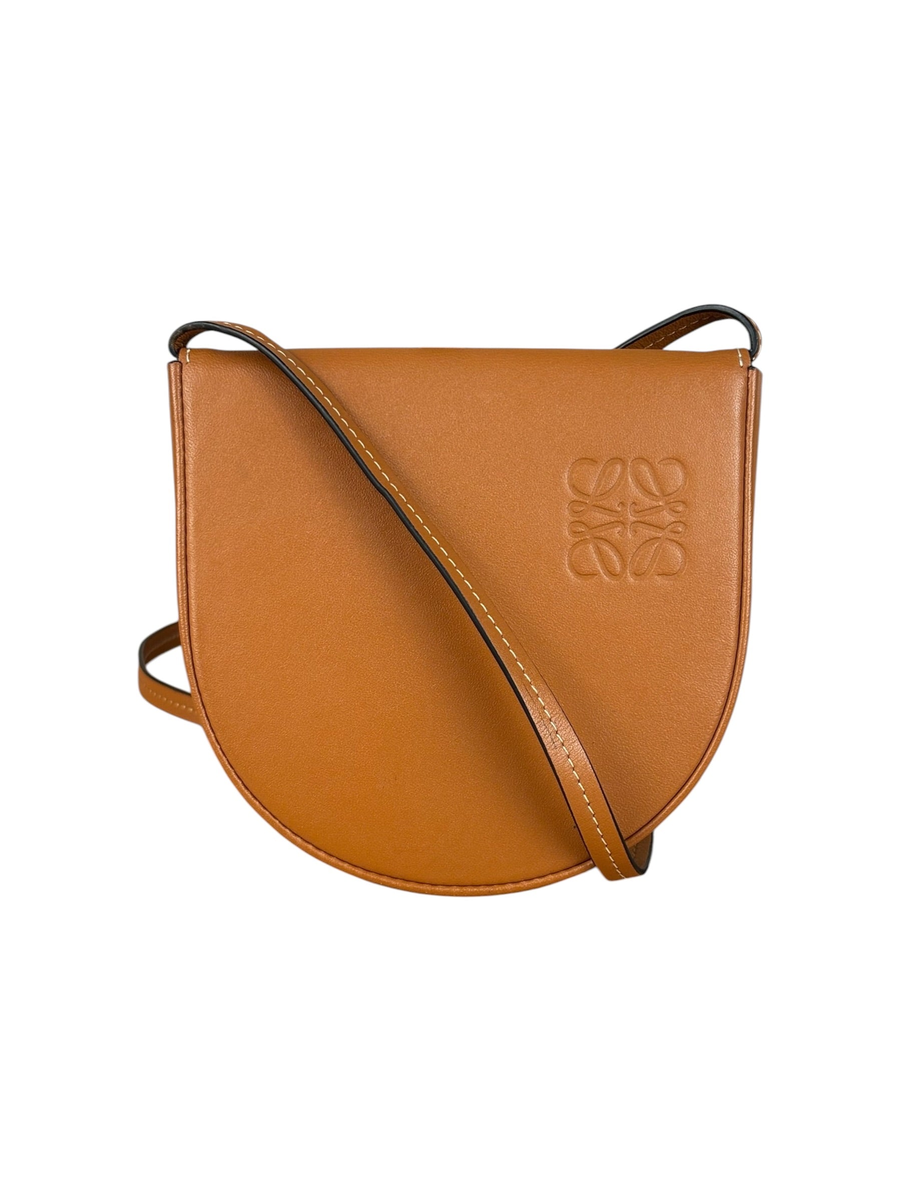 Loewe Camel Leather Heel Crossbody