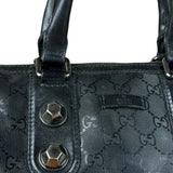 Gucci GG Black Leather Joy Boston Imprime Hand Bag