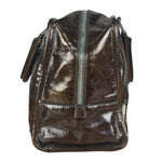 Loewe Vintage Brown Patent Leather Amazona Handbag