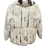 Vintage Cream/Brown Rabbit Fur Coat