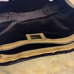 Fendi Beige Suede/Leather Trim Baguette