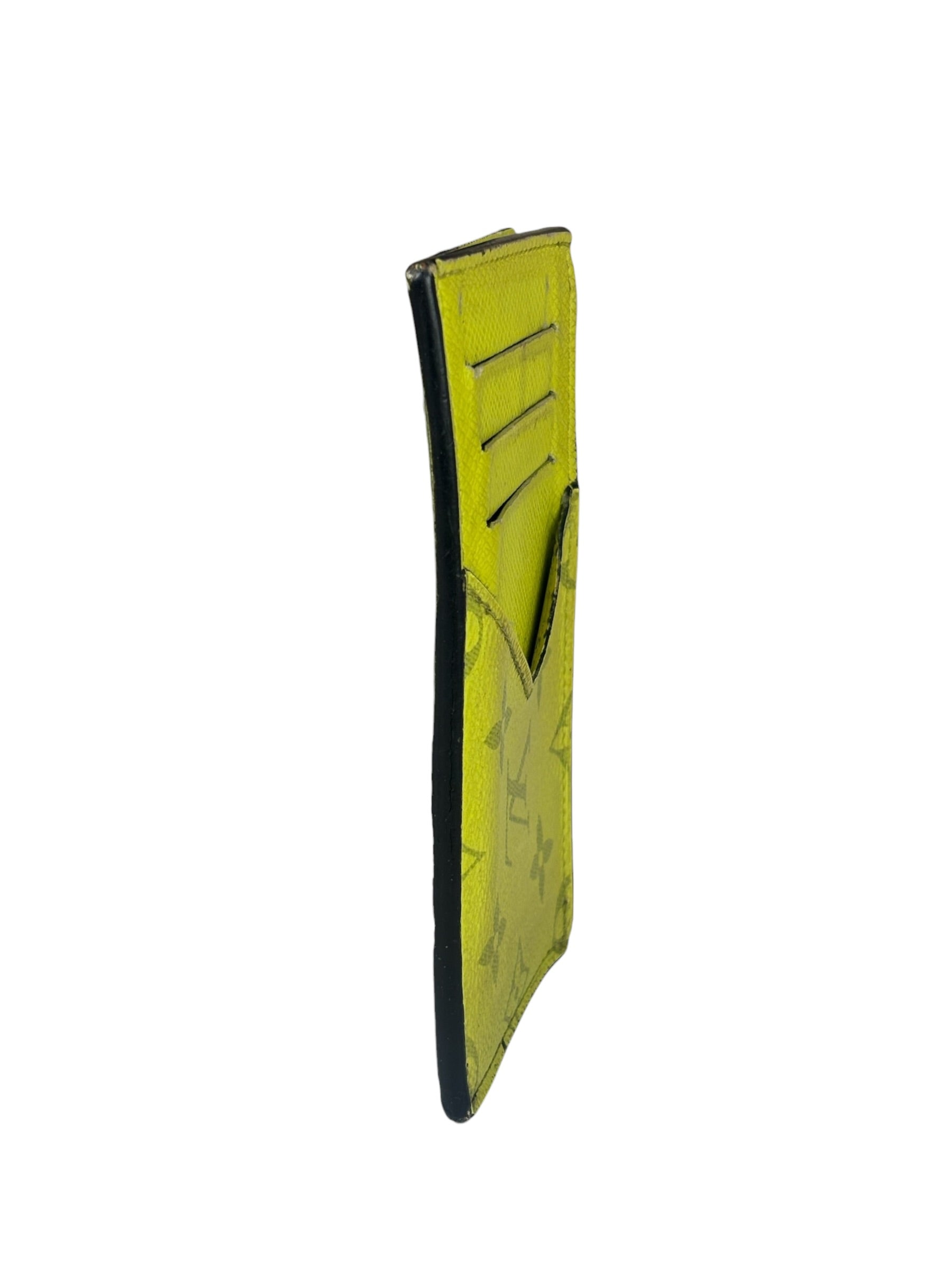 Louis Vuitton Neon Yellow Monogram Coin Card Holder