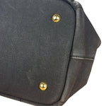 Prada Vintage Black Canvas Canapa Tote
