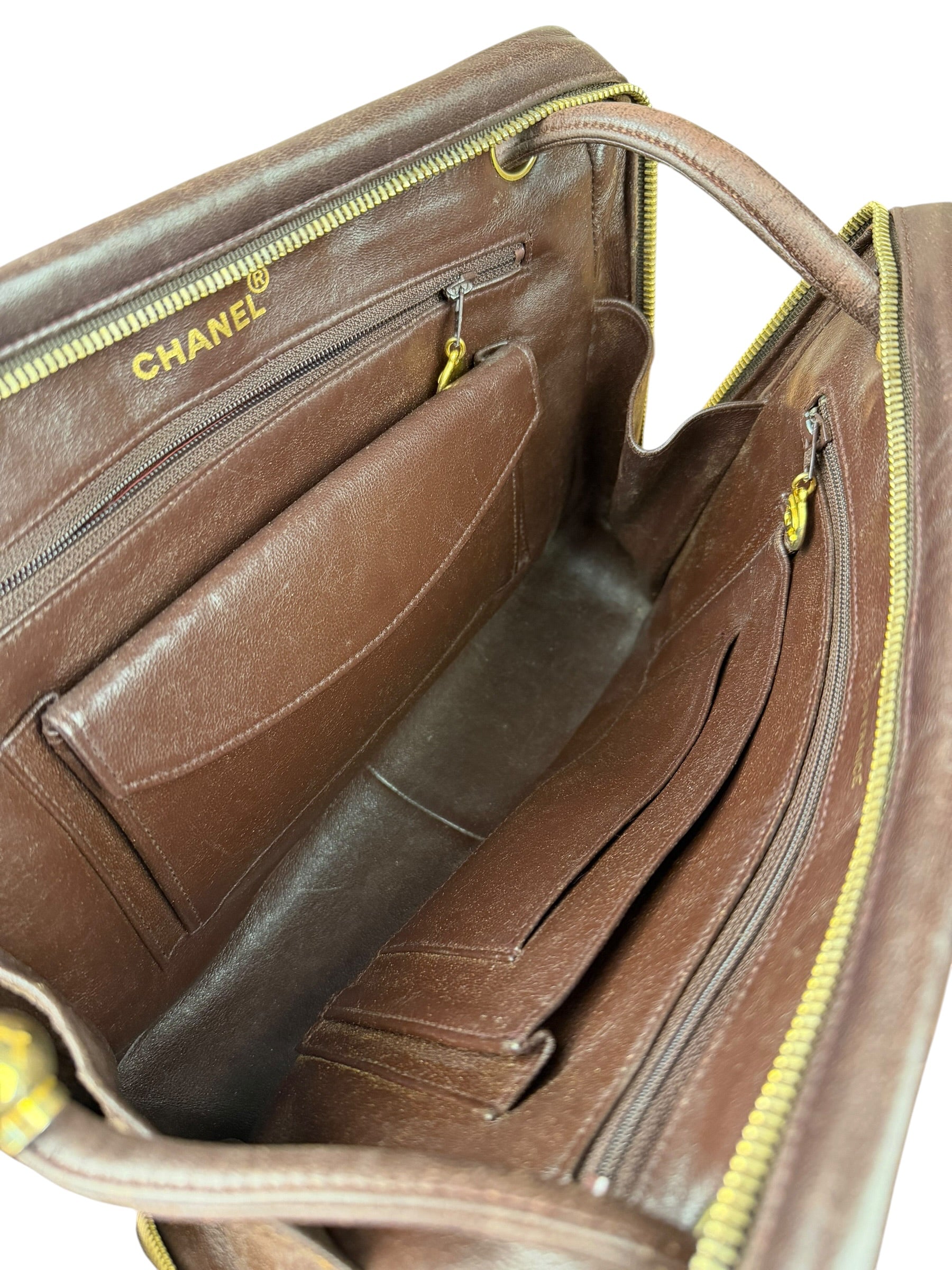 Chanel Burgundy Leather V Stitch Shoulder Bag 1990's