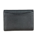 Bvlgari Black Grained Leather Bifold Card Holder