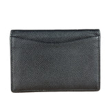 Bvlgari Black Grained Leather Bifold Card Holder