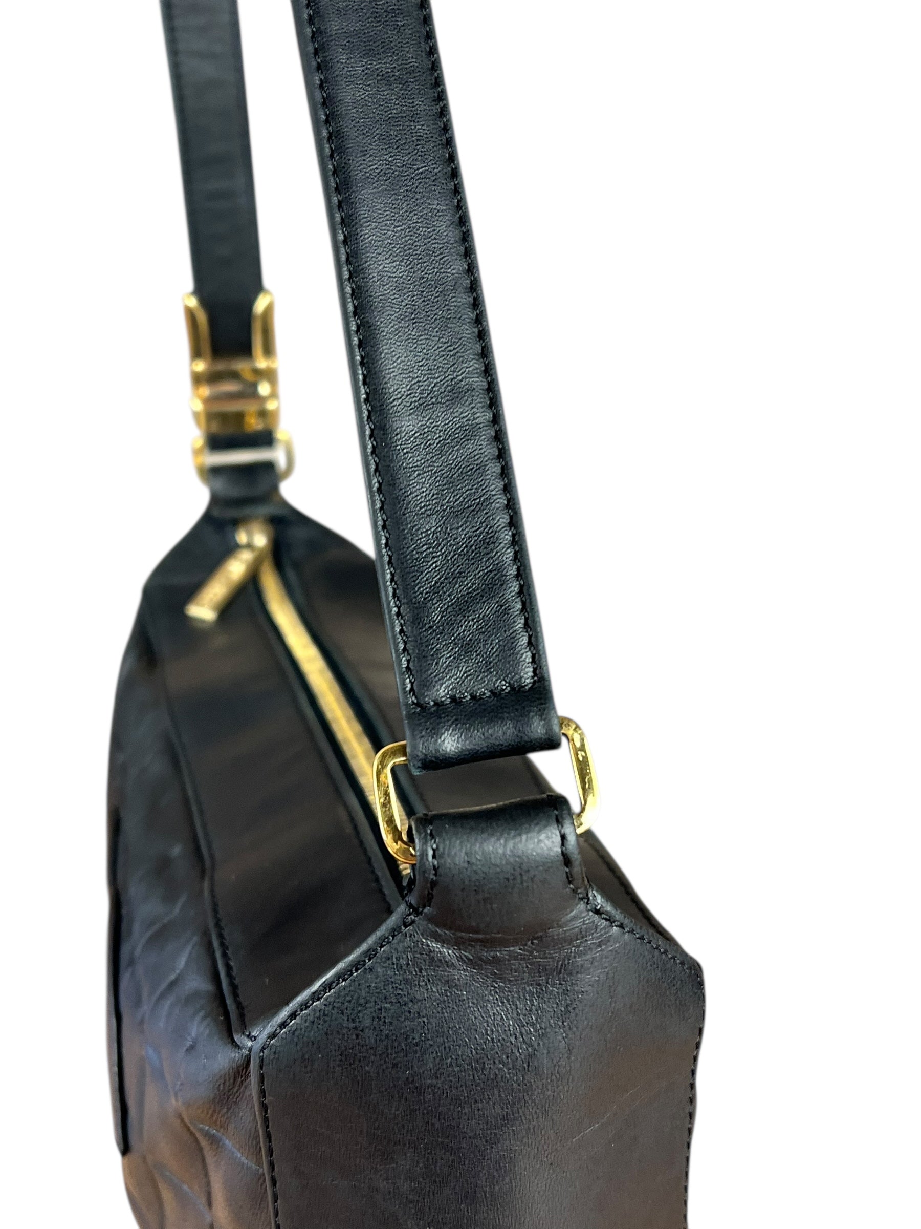 Chanel CC Chocolate Leather Shoulder Bag 2000