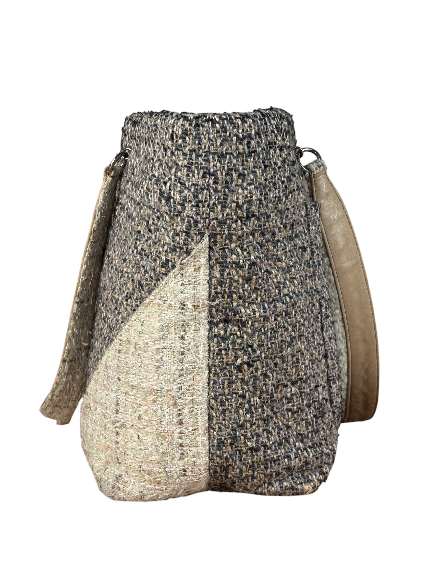 Chanel Grey Tweed Cambon Line Tote Bag 2004