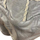 Chanel Grey Leather Ultra Stitch Classic Flap Shoulder Bag 1990