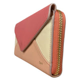 Chloe Pink Leather Envelope Long Wallet