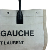 Saint Laurent Beige Canvas Rive Gauche Tote Bag