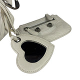 Balenciaga White Lambskin Le Cagole Shoulder Bag