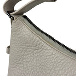 Brunello Cucinelli Ivory Grained Leather Shoulder Bag