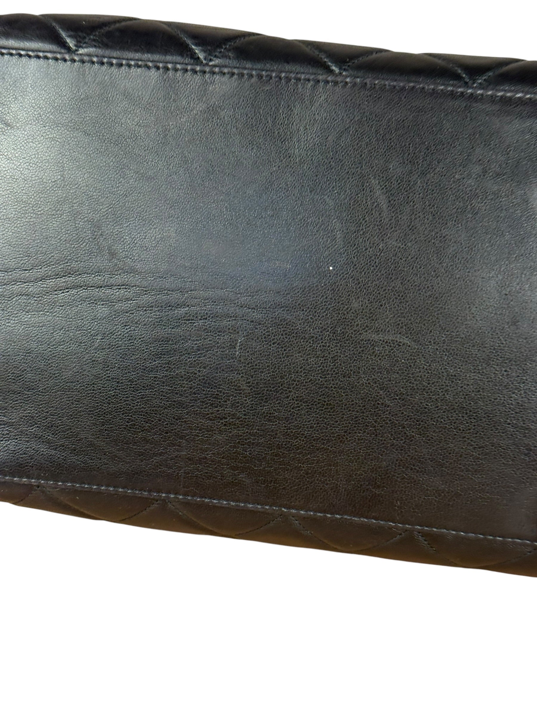 Chanel Black Quilted Leather Chain Shoulder Tote '94-'96
