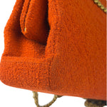 Chanel Vintage Red Quilted Tweed Shoulder Bag 1994
