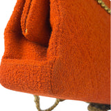 Chanel Vintage Red Quilted Tweed Shoulder Bag 1994