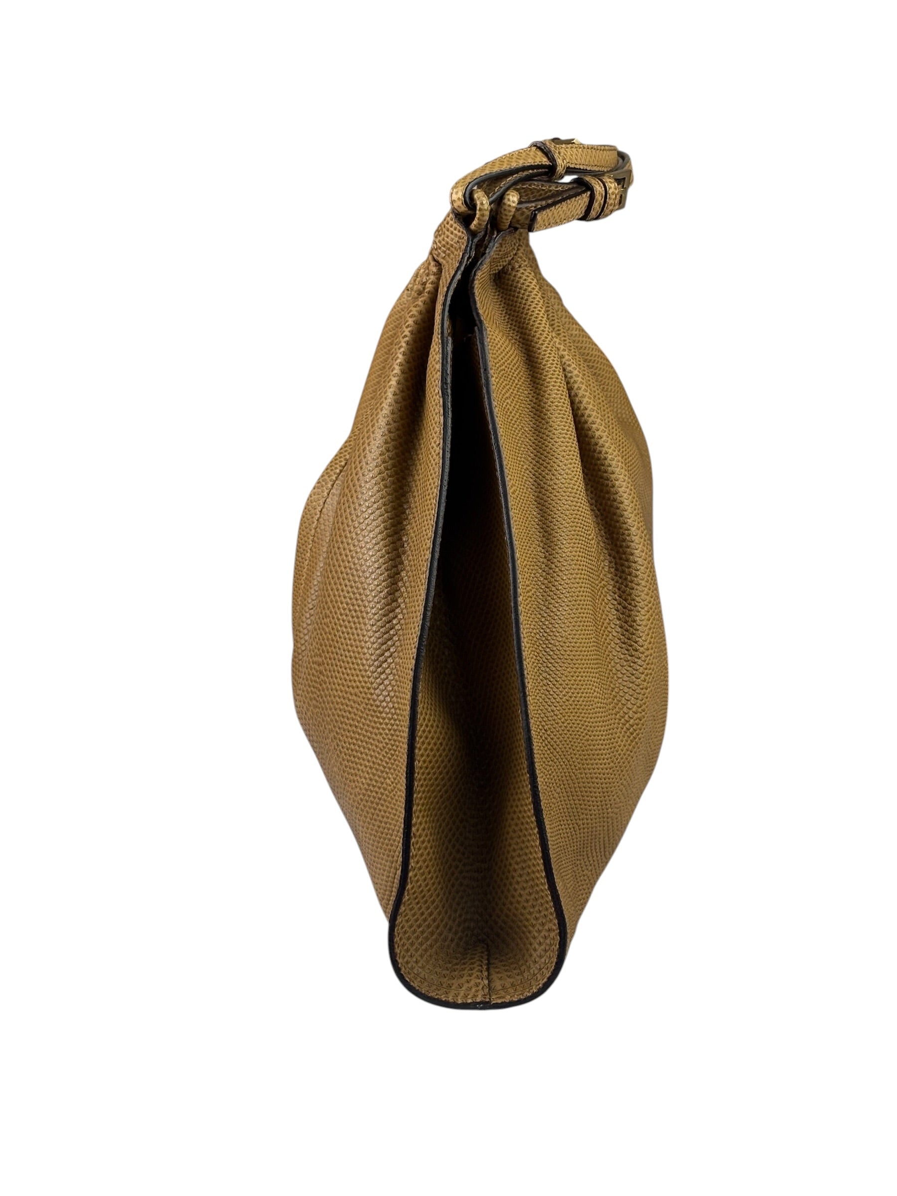 Gucci Vintage Tan Lizard Skin Hobo Bag