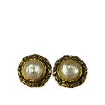 Chanel Vintage Faux Pearl Clip-On Earrings