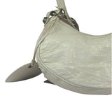 Balenciaga White Lambskin Le Cagole Shoulder Bag