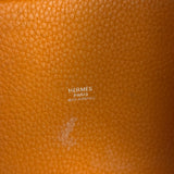 Hermes Orange Clemence Leather Picotin Lock 18 Handbag 2024