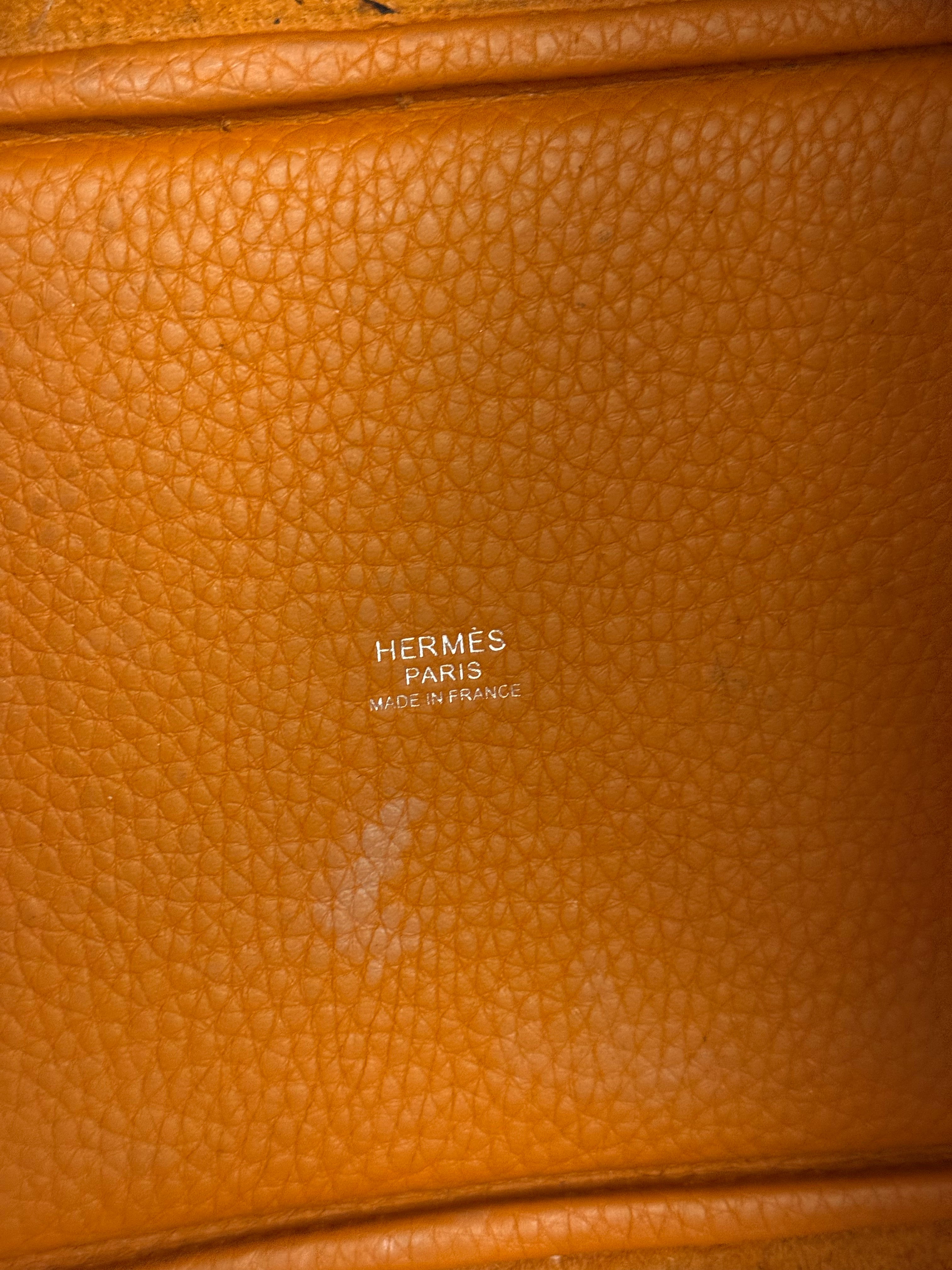 Hermes Orange Clemence Leather Picotin Lock 18 Handbag 2024