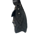 Gucci Vintage Black Horsebit Studded Chain Shoulder Bag