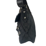 Gucci Vintage Black Horsebit Studded Chain Shoulder Bag
