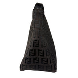 Fendi Vintage Black Zucchino Mini Oyster Pochette