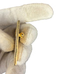 Chanel Vintage Gold-Plated Logo Nameplate Brooch Pin 1990s