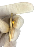 Chanel Vintage Gold-Plated Logo Nameplate Brooch Pin 1990s
