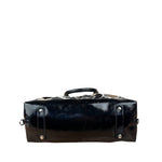 Coach Vintage Trim Leather Hand Drawn Scarf Print Satchel Two-Way Bag
