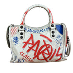 Balenciaga Mini White Graffiti Le City Bag