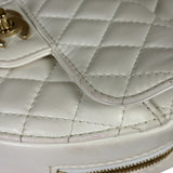 Chanel CC In Love White Quilted Leather Heart Bag 2022