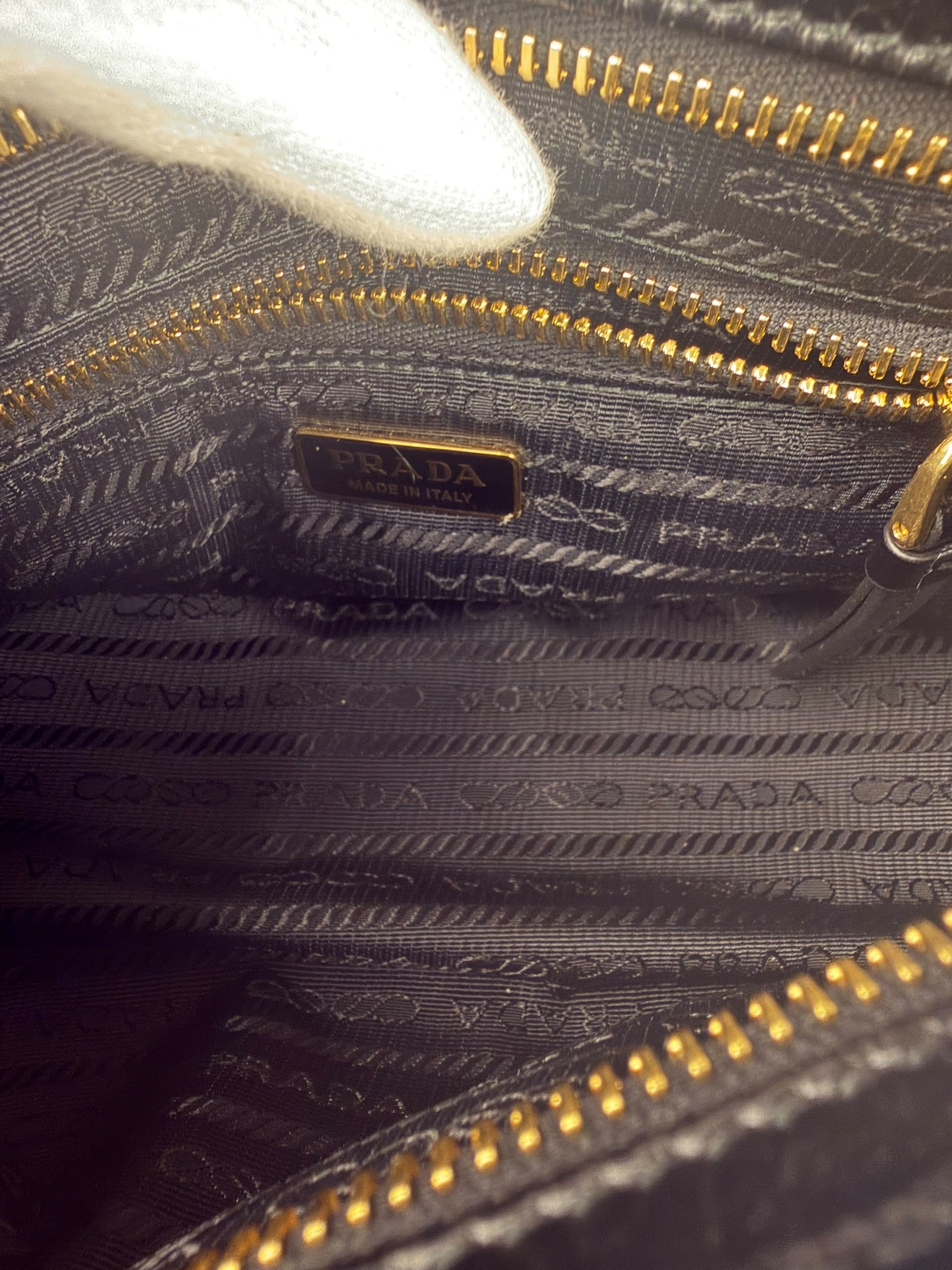 Prada Black Bonnie Calfskin Shoulder Bag