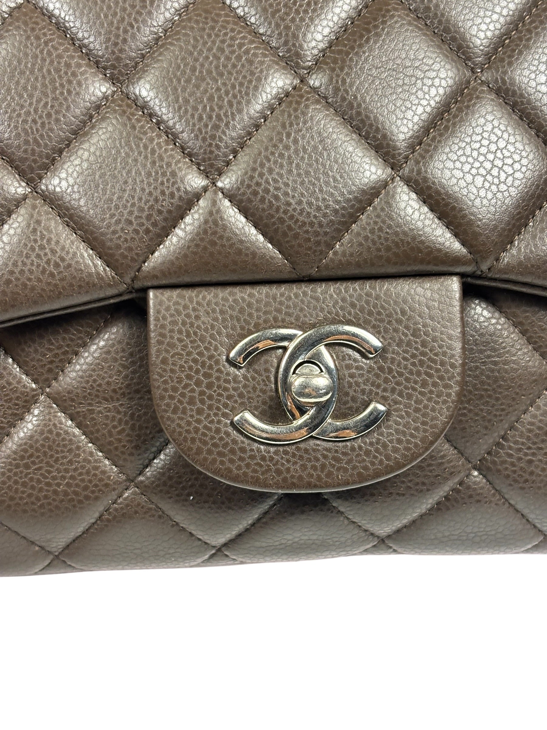 Chanel Chocolate Brown Caviar Quilted Flap Bag 2009