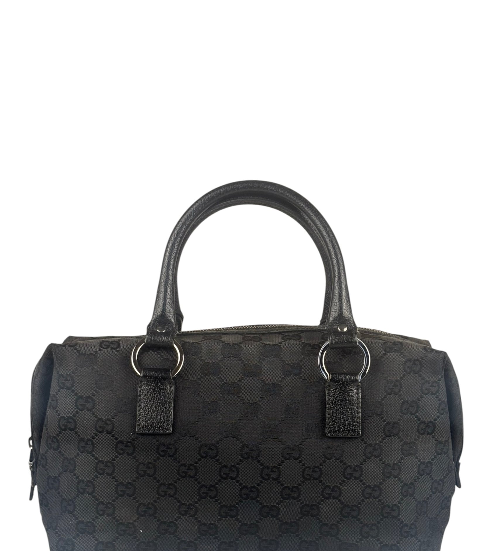Gucci Black GG Canvas Monogram Hand Bag