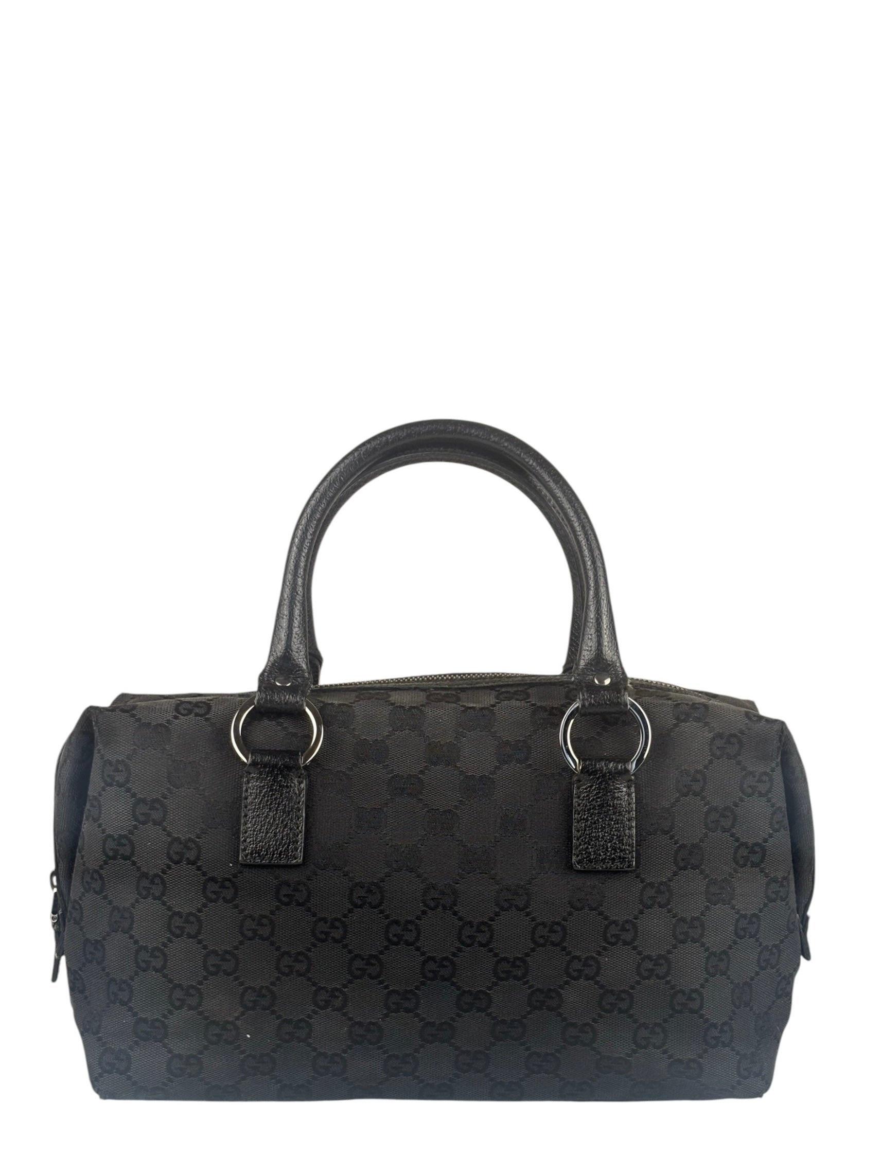 Gucci Black GG Canvas Monogram Hand Bag