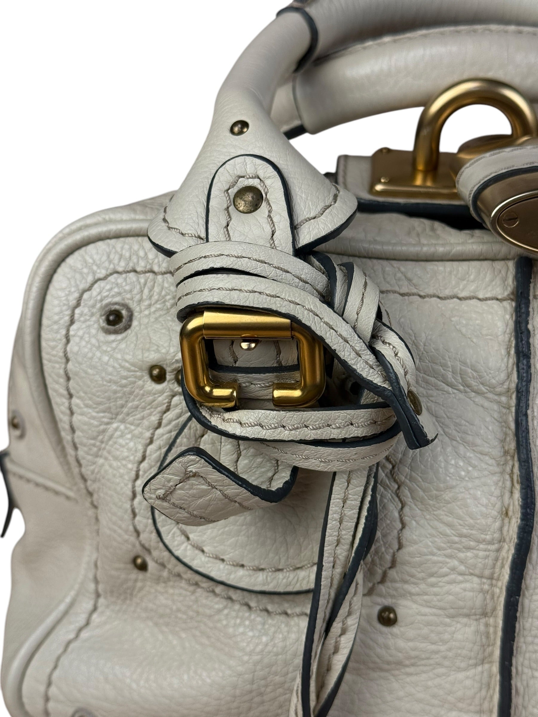 Chloé Ivory Leather Mini Paddington Handbag
