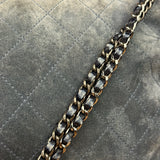 Chanel Bicolor Quilted Suede Leather Trim Medium Gabrielle Hobo Bag 2017