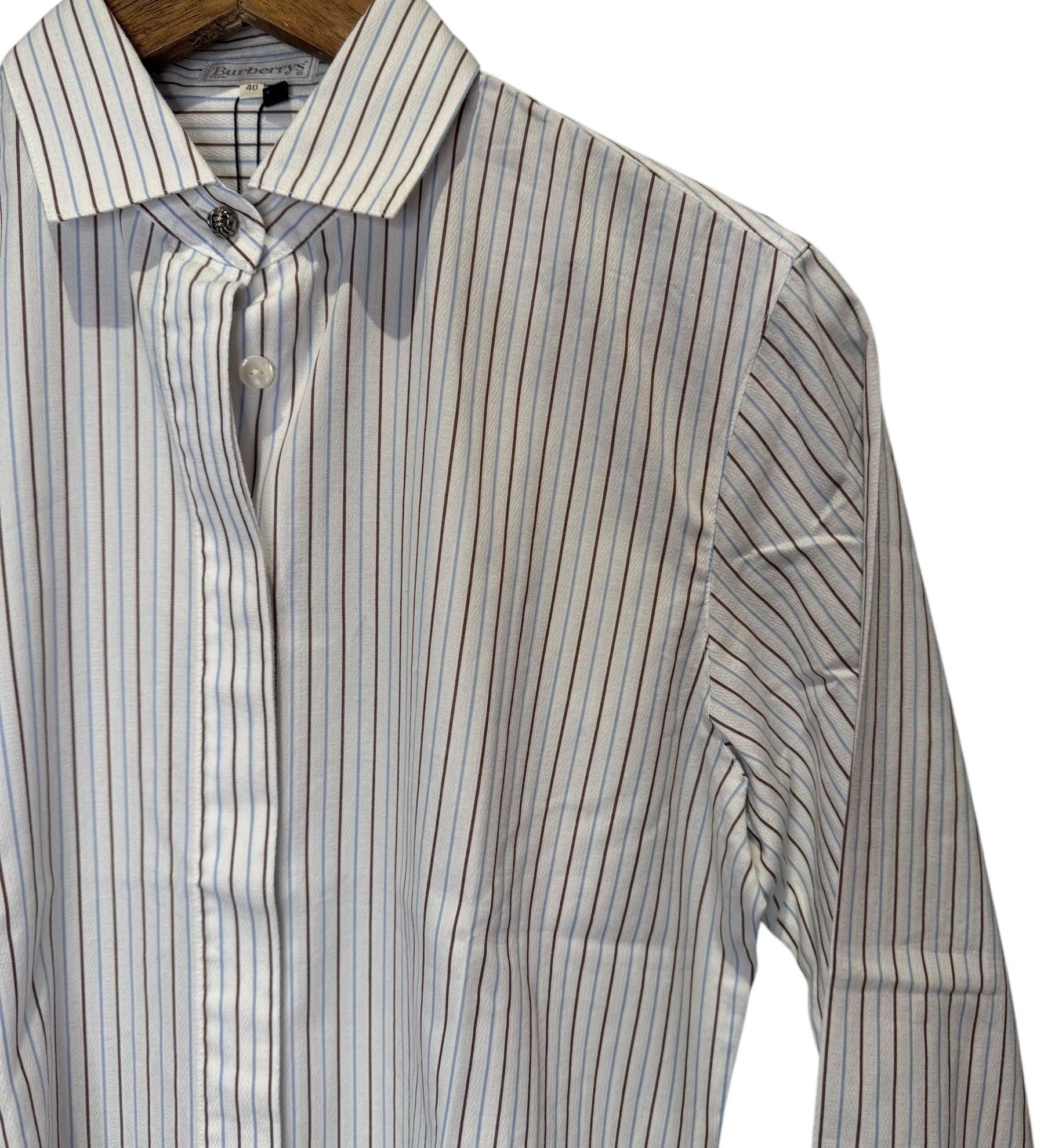 Burberry Button Up Stripped Top
